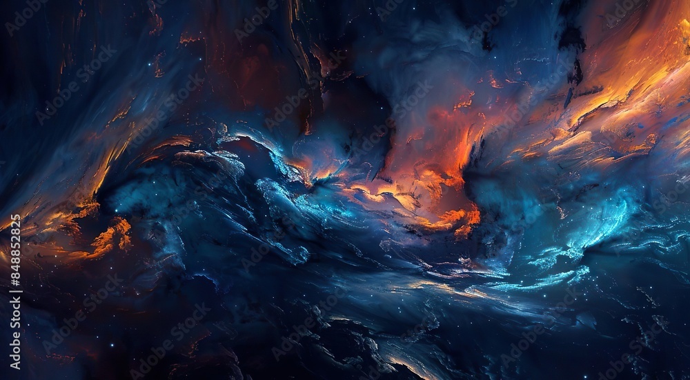 Illustration abstract of colorful mist on black background Illustration abstract of colorful mist on black background