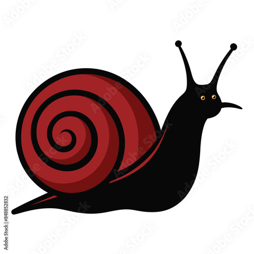 Solid color Giant African Land Snail animal vector design