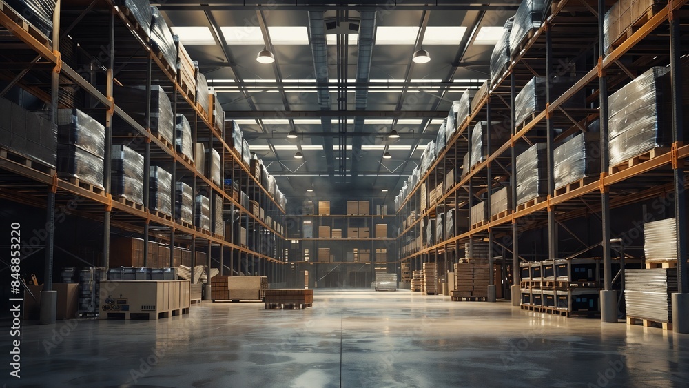 Fototapeta premium Photo of an Old Warehouse with Natural Lighting