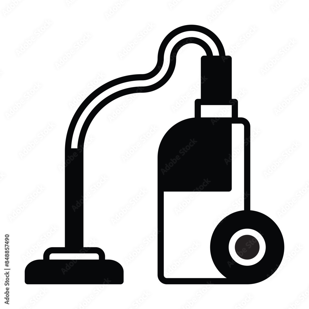 Vacuum cleaner icon vector or logo illustration outline black color style