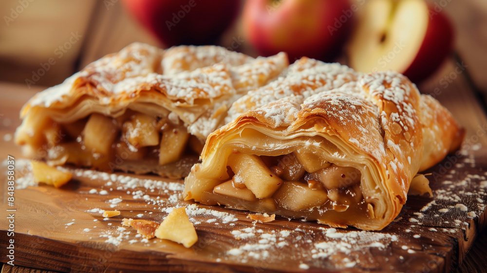Apple strudel homemade sweet cake Apple strudel homemade sweet cake