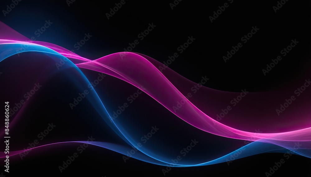 A pink and blue wave with a black background
A pink and blue wave with a black background