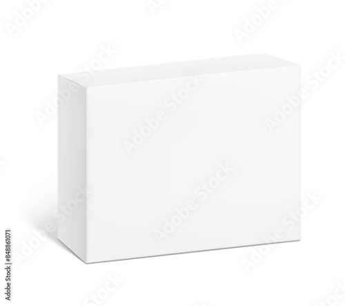 Board game box mockup. Vector illustration isolated on white background. Ready and simple to use for your design. EPS10.