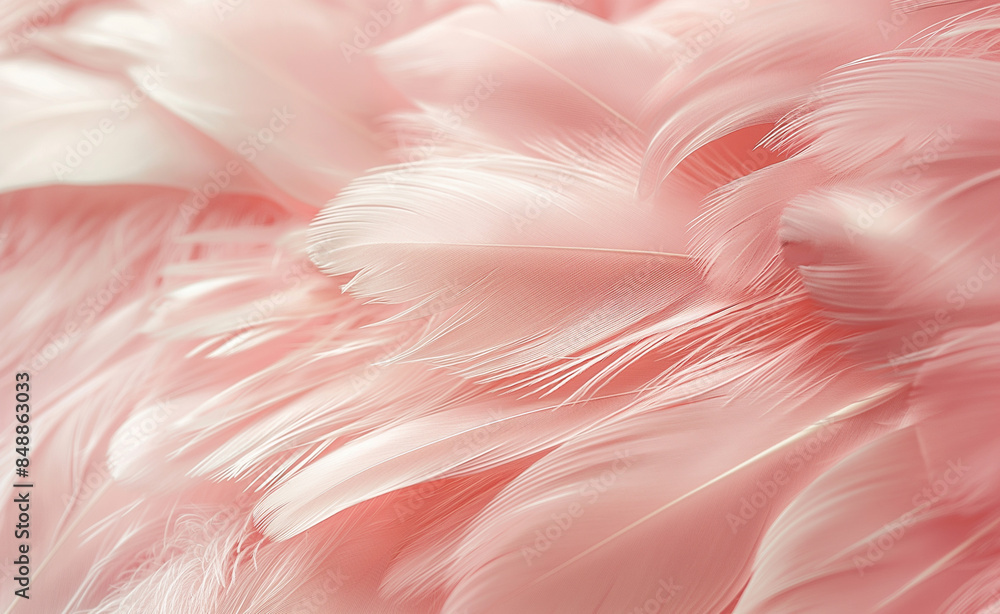 Soft Pink Feathers Close-Up Texture and Detail of a Flamingo Soft Pink Feathers Close-Up Texture and Detail of a Flamingo