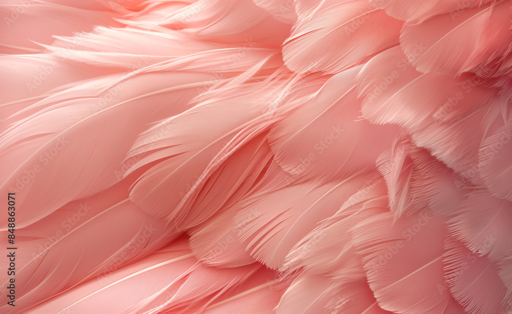 Soft Pink Feathers Close-Up Texture and Detail of a Flamingo Soft Pink Feathers Close-Up Texture and Detail of a Flamingo