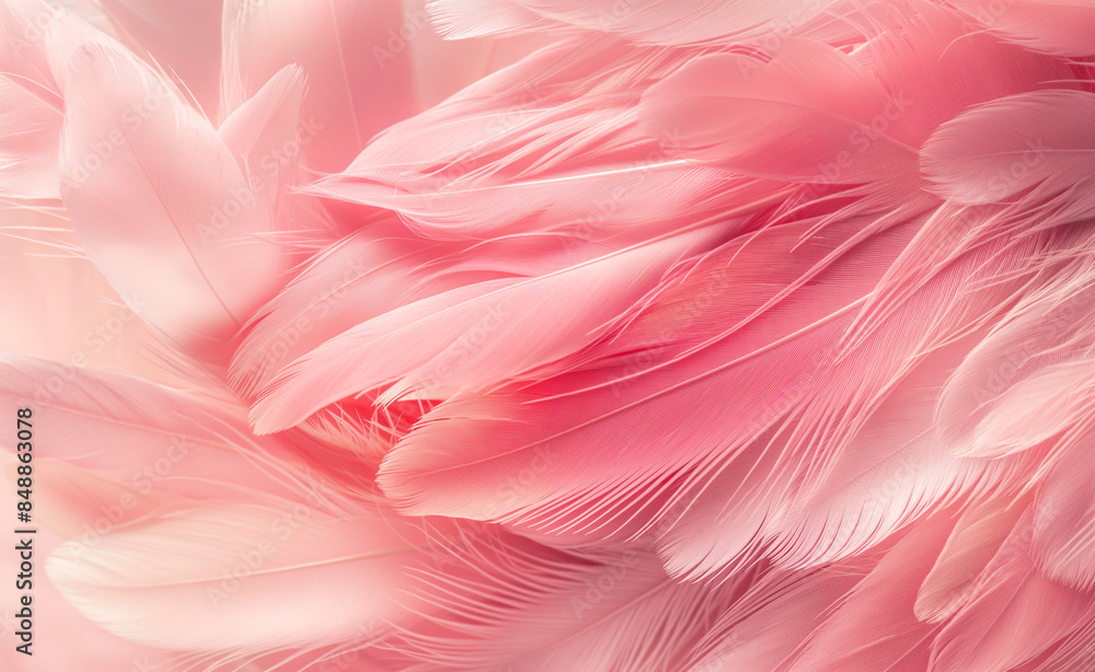 Soft Pink Feathers Close-Up Texture and Detail of a Flamingo Soft Pink Feathers Close-Up Texture and Detail of a Flamingo