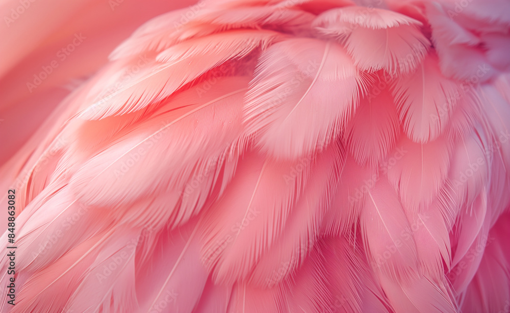 Soft Pink Feathers Close-Up Texture and Detail of a Flamingo Soft Pink Feathers Close-Up Texture and Detail of a Flamingo