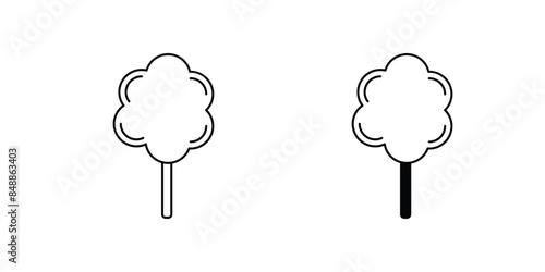 cotton candy icon with white background vector stock illustration