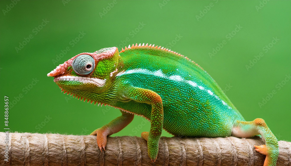 Obraz premium chameleon on a branch tree 