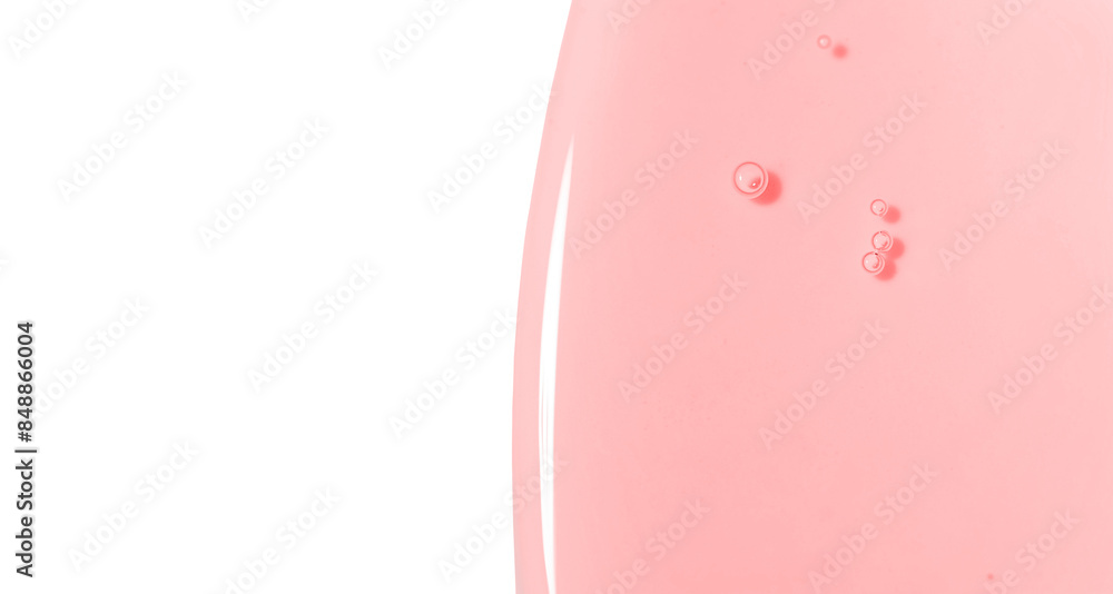 round drops of serum gel texture cosmetic products on white background top view round drops of serum gel texture cosmetic products on white background top view