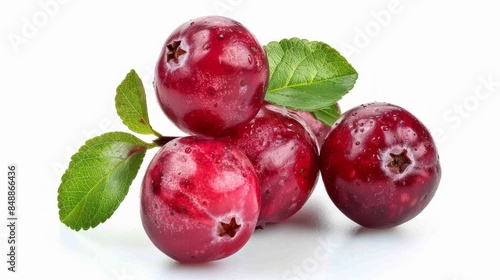 Wallpaper Mural Cranberry fruit. Cranberry isolated on white background. Torontodigital.ca