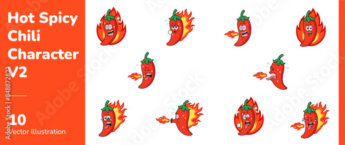 Hot Spicy Chili Character 2