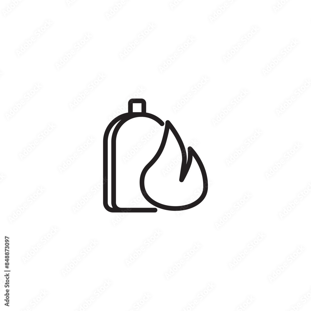 Obraz premium Flammable material icon vector. Editable icon.