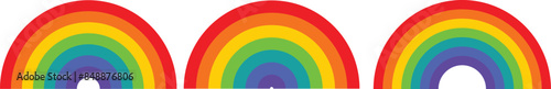 Colorful rainbow or color spectrum flat icon for apps and websites
