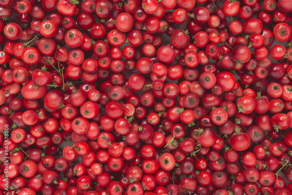 A sea of vibrant red tomatoes, all tightly packed together, creating a lush and appetizing visual feast of fresh produce. A sea of vibrant red tomatoes, all tightly packed together, creating a lush and appetizing visual feast of fresh produce.