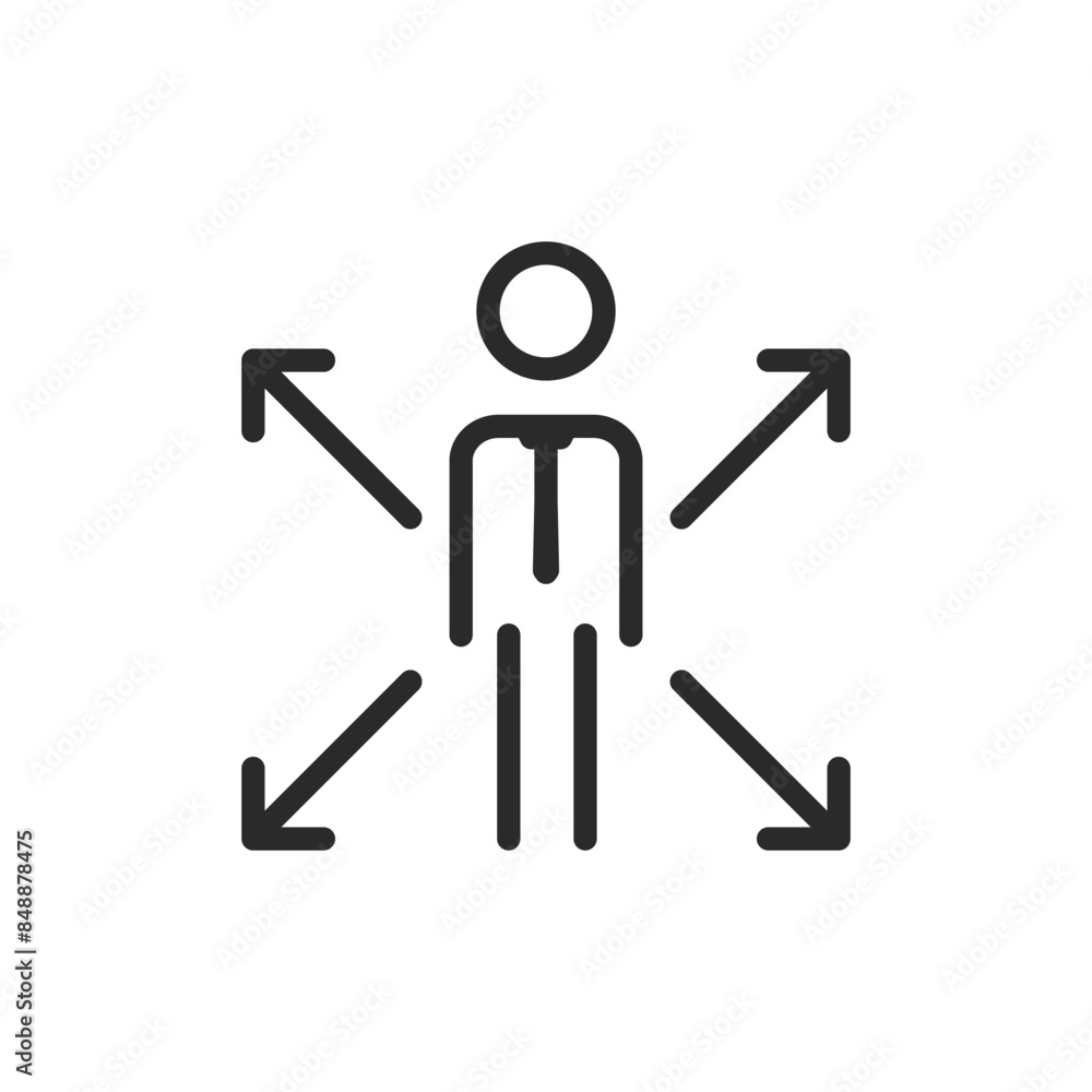 Employee expansion, linear style icon. the process of expanding workforce or hiring new employees. Editable stroke width Employee expansion, linear style icon. the process of expanding workforce or hiring new employees. Editable stroke width