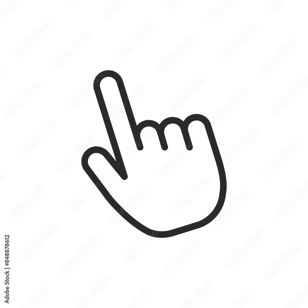 Hand pointing up, linear style icon. hand gesture pointing upwards. Editable stroke width. Hand pointing up, linear style icon. hand gesture pointing upwards. Editable stroke width.