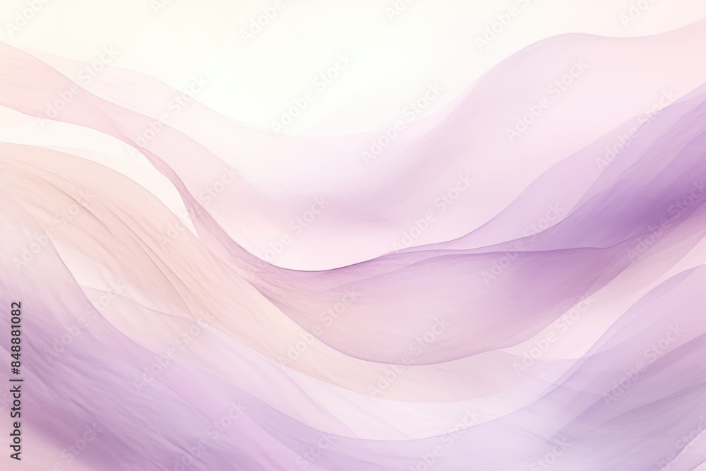 Fototapeta premium Delicate lilac light fabric fluttering in the wind