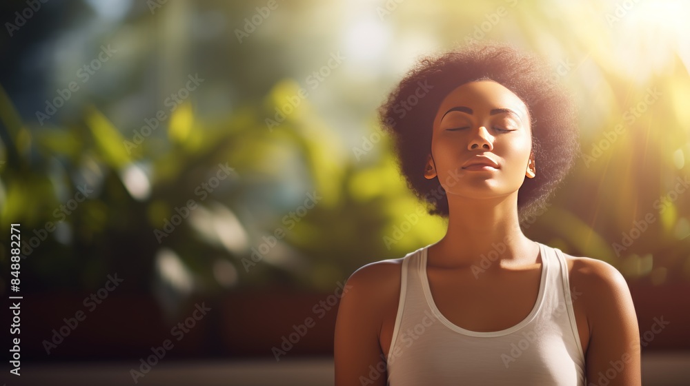 A person practicing mindfulness, sitting comfortably with their eyes closed, focused on their breath. A person practicing mindfulness, sitting comfortably with their eyes closed, focused on their breath.