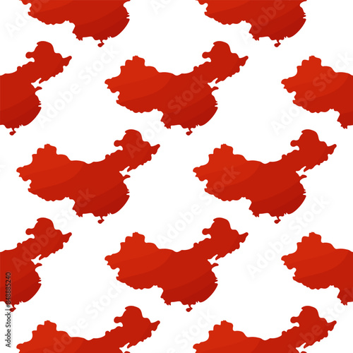China on the world map. Seamless pattern. Geography of location. East Asia. the southeastern part of the Eurasian continent adjacent to the Pacific Ocean. Wallpaper, background. Vector illustration