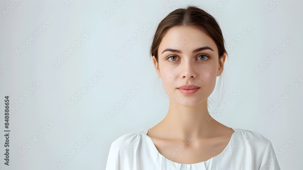Flawless Beauty Radiant Young Woman in Spa Inspired Skin Care Product Mockup Flawless Beauty Radiant Young Woman in Spa Inspired Skin Care Product Mockup