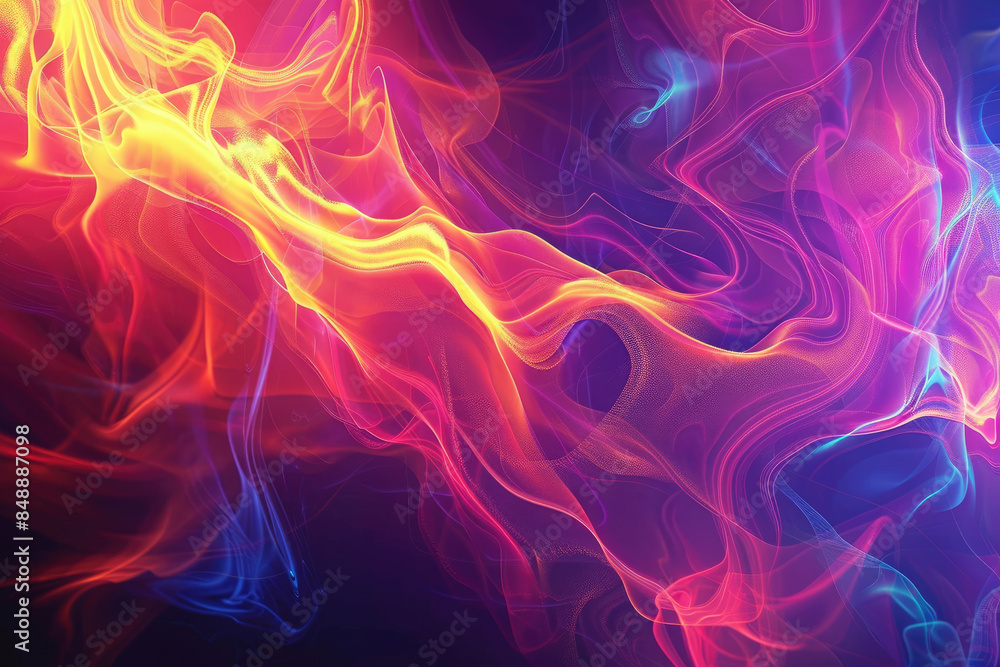 Fototapeta premium Abstract 3D Background with Geometric Shapes and Dynamic Colors