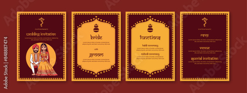 Indian wedding invitation template 