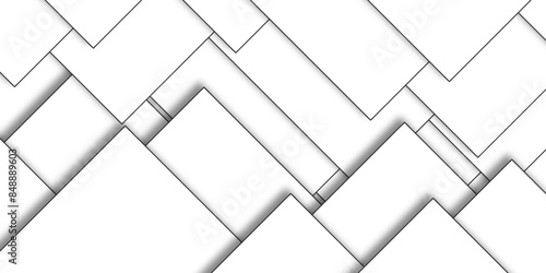 Abstract geometric luxury gradient line background random square shape design. White and gray layers of textured white transparent material in triangle and squares shapes. Dynamic and seamless retro.