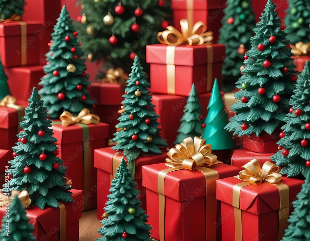 christmas tree with presents christmas tree with presents