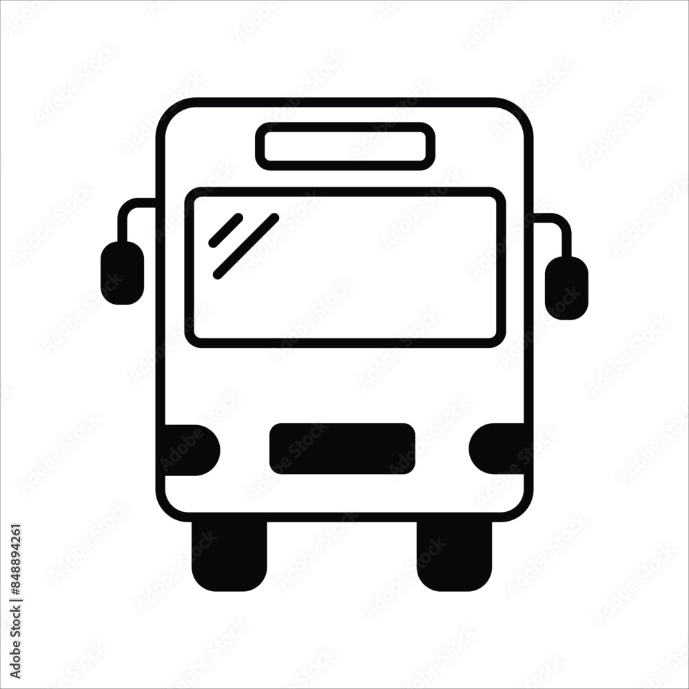 bus icon with white background vector stock illustration bus icon with white background vector stock illustration