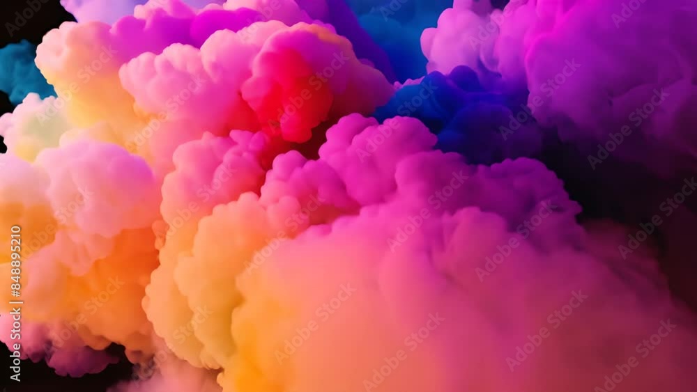 Colorful Smoke Clouds Generative AI Colorful Smoke Clouds Generative AI