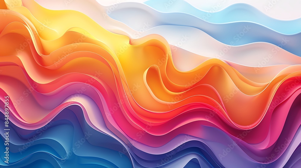 Vibrant seamless wallpaper featuring abstract shapes and bright colors, highdefinition, isolated white background, lots of copy space Vibrant seamless wallpaper featuring abstract shapes and bright colors, highdefinition, isolated white background, lots of copy space
