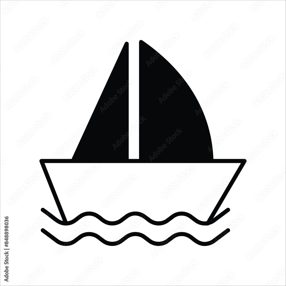 yacht icon with white background vector stock illustration yacht icon with white background vector stock illustration