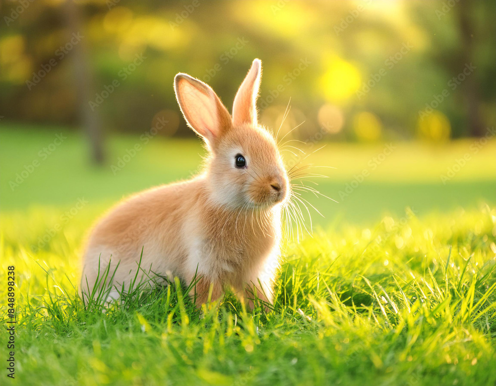 Fototapeta premium rabbit in the grass