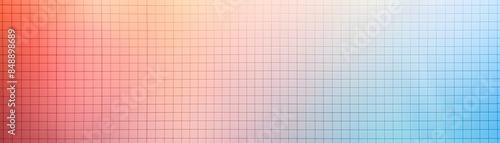 Minimalist Pastel Gradient Graph Paper Wallpaper Background with Space for Text