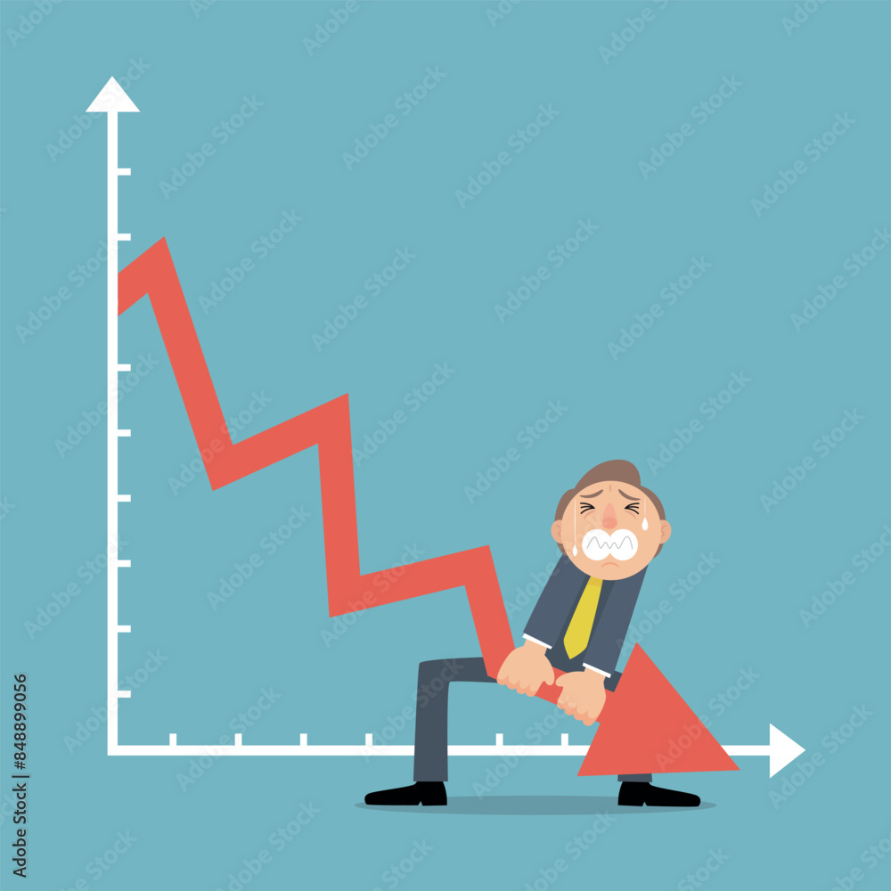 Cartoon character businessman pushing the arrow up. Business crisis concept, illustration vector cartoon
Cartoon character businessman pushing the arrow up. Business crisis concept, illustration vector cartoon