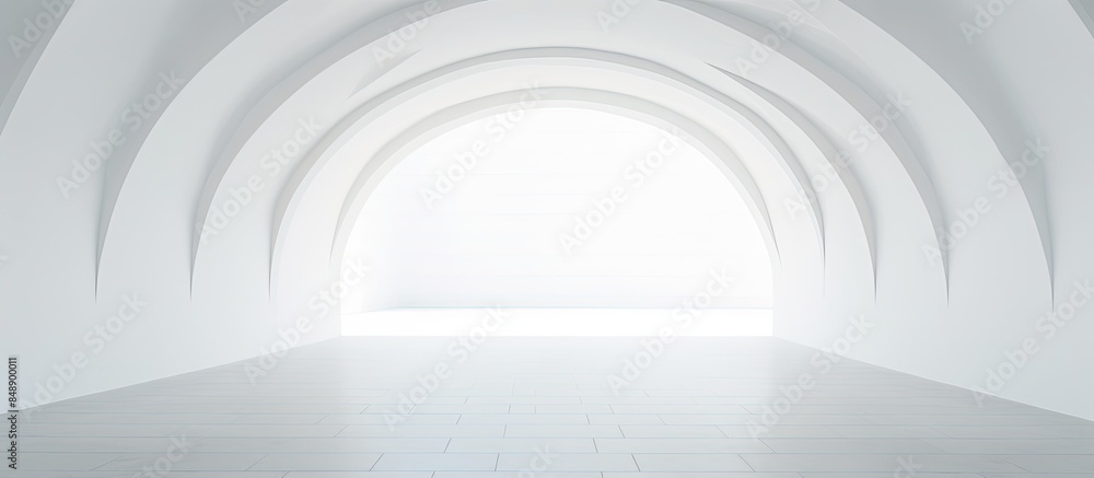Architectural details of a white vault building wall seen from a perspective with copy space image Architectural details of a white vault building wall seen from a perspective with copy space image