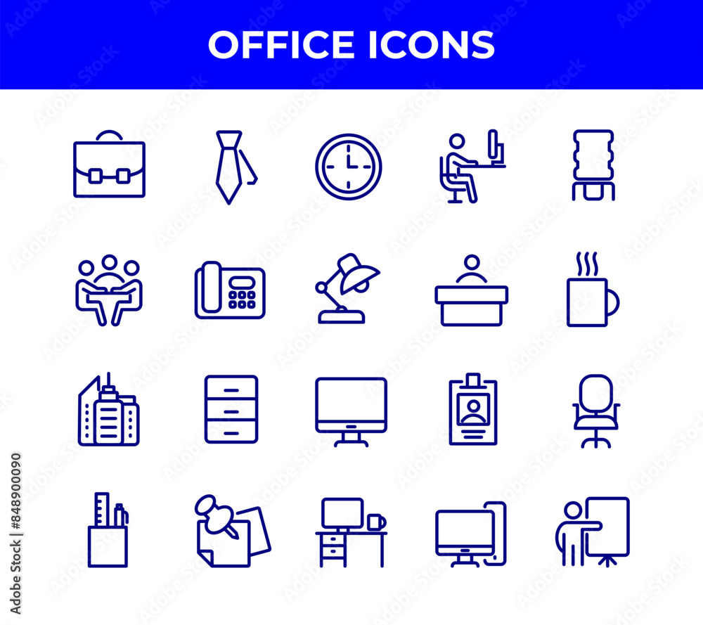 Simple Set of Office Related Vector Line Icons. Contains such Icons as Business Meeting, Workplace, Office Building, Reception Desk and more. DN14 Simple Set of Office Related Vector Line Icons. Contains such Icons as Business Meeting, Workplace, Office Building, Reception Desk and more. DN14