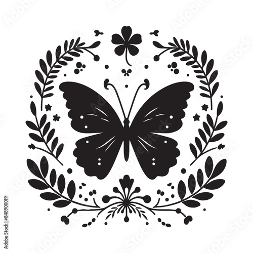 Butterfly Silhouette Vector Art