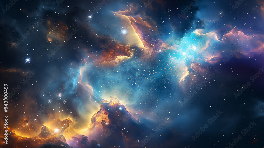 Fototapeta premium Vast nebula, Galaxy