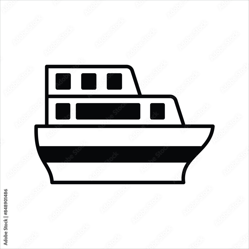 ferry icon with white background vector stock illustration ferry icon with white background vector stock illustration