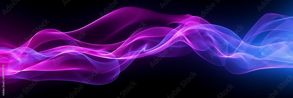 a blue light illuminates a blurry background, creating a mesmerizing visual effect a blue light illuminates a blurry background, creating a mesmerizing visual effect
