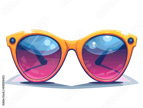 sunglasses on white background isolated vector illustration