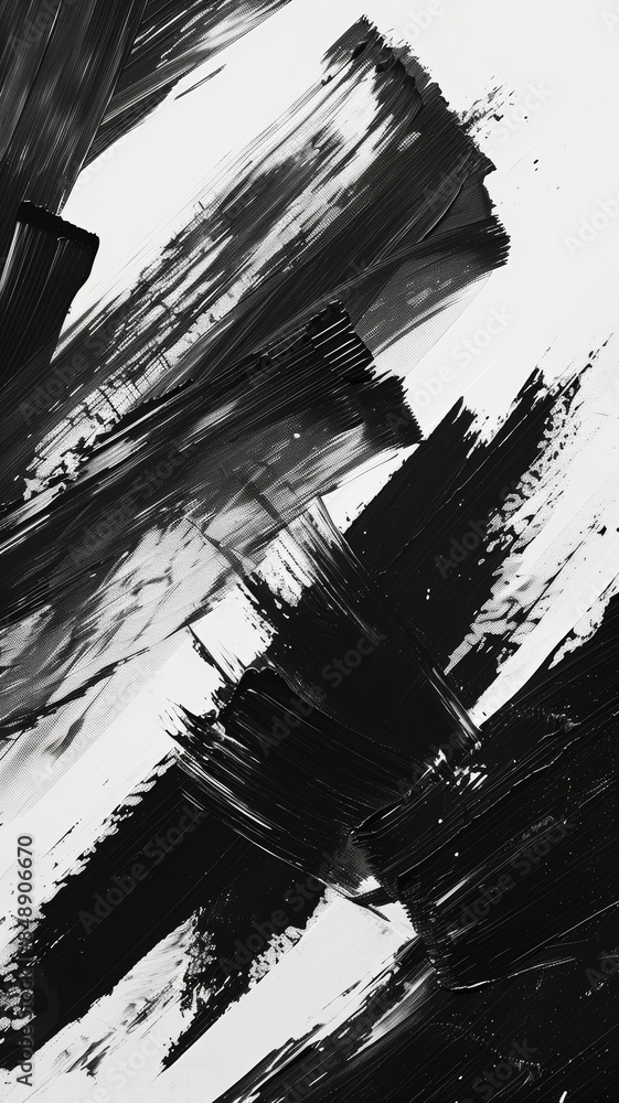 Fototapeta premium Dynamic Black and White Abstract Art