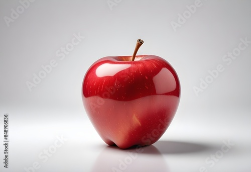 Photo of fresh apple against white background