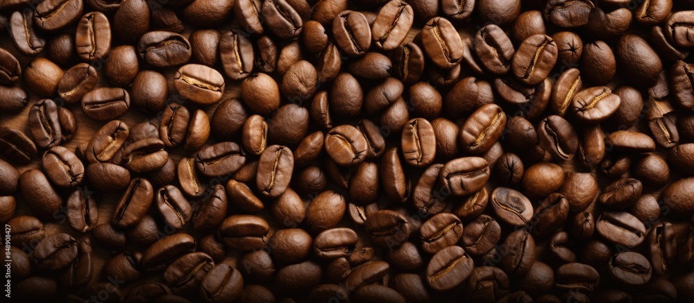 Close up background of roasted coffee beans with copy space image Close up background of roasted coffee beans with copy space image