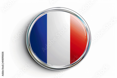 France badge round glow button white background Free Download France badge round glow button white background - GFXLoad