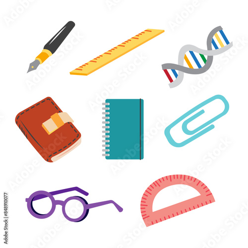 School Stuff Elements and Educational Illustration Collection