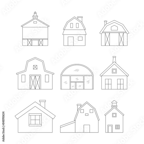 Vector Collection of  Barn Building