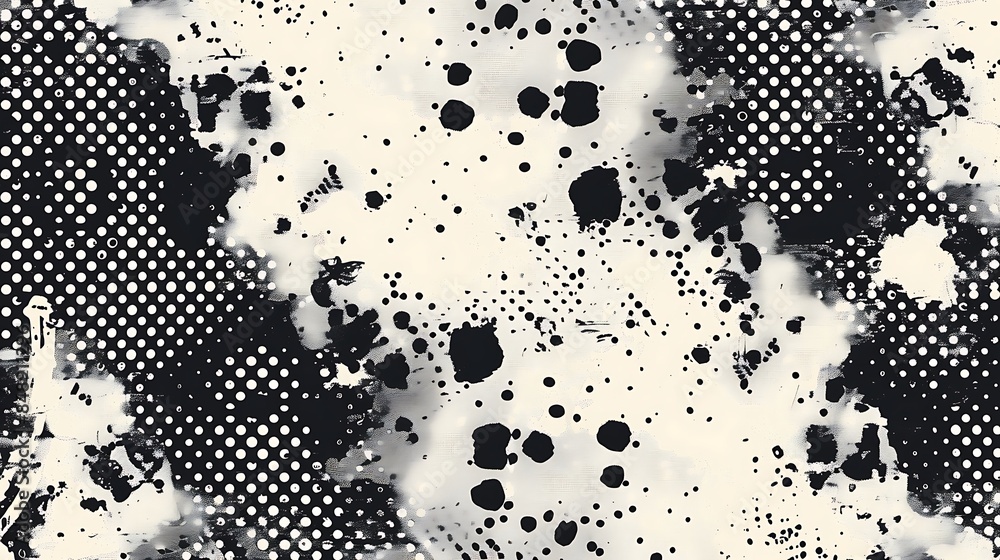 abstract seamless pattern, halftone and splatter design, grunge texture, monochrome color palette, vintage style vector illustration abstract seamless pattern, halftone and splatter design, grunge texture, monochrome color palette, vintage style vector illustration
